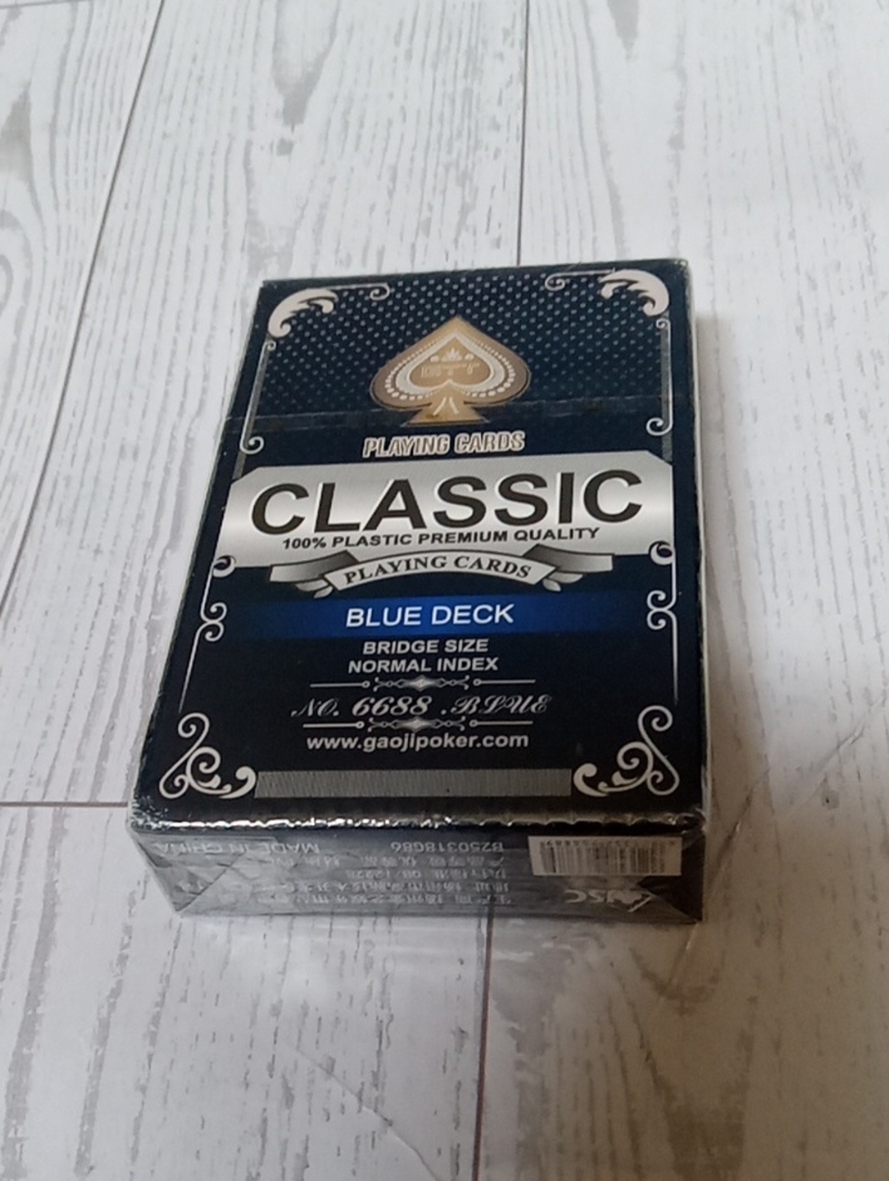 Blue Plastic Playing Cards Deck Of 52 Sealed Package